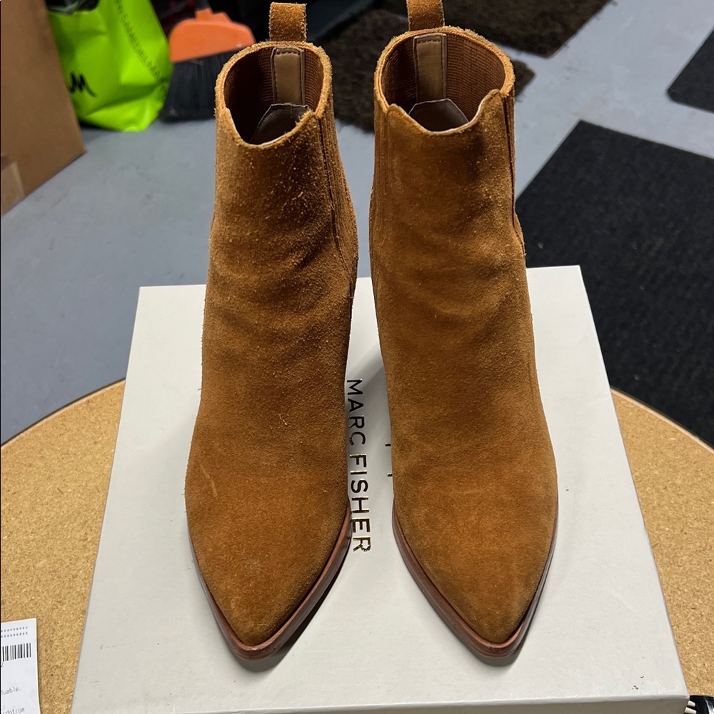 Marc Fisher Women's Brown Suede Ankle Booties